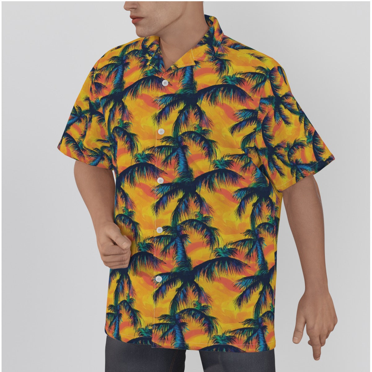Tropical Palm Tree Hawaiian Shirts-Sunset Paradise