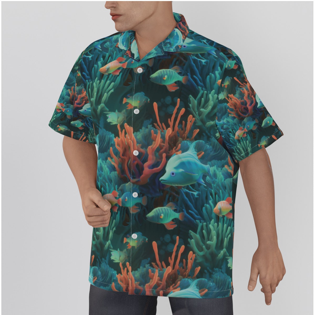 Aqua Sea Men's Hawaiian Shirt