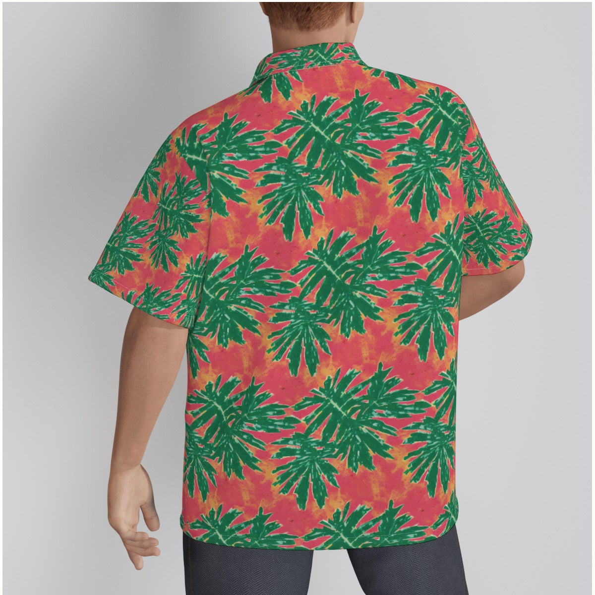 The Tomato Palm Tree Tropical Men's Hawaiian Shirt