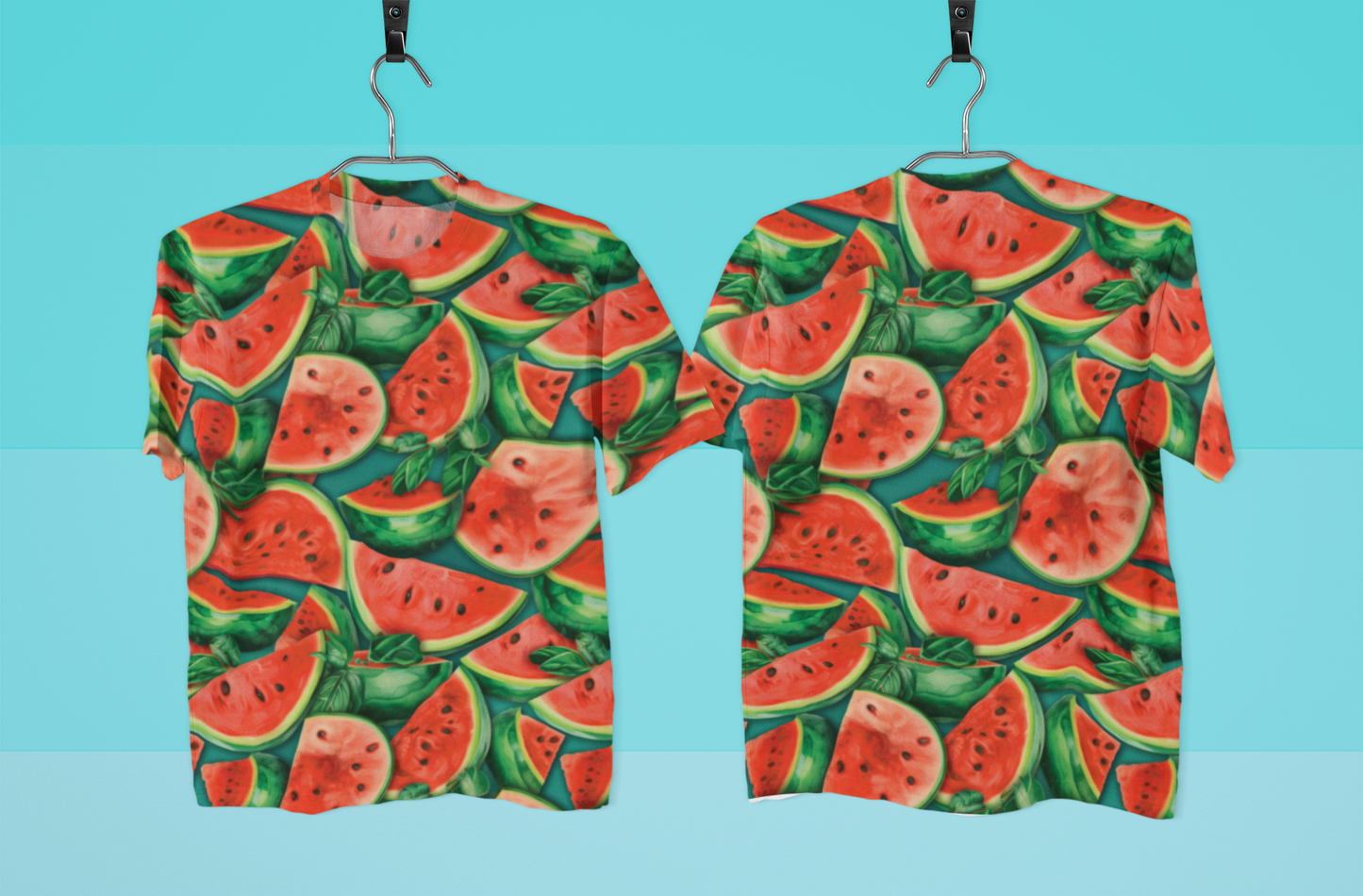 Watermelon T-Shirt, Cool and Fruity Watermelon Fashion, Sweet Summer Melon Summer Clothing, Watermelon Season Bold Print Tee, Watermelon Top