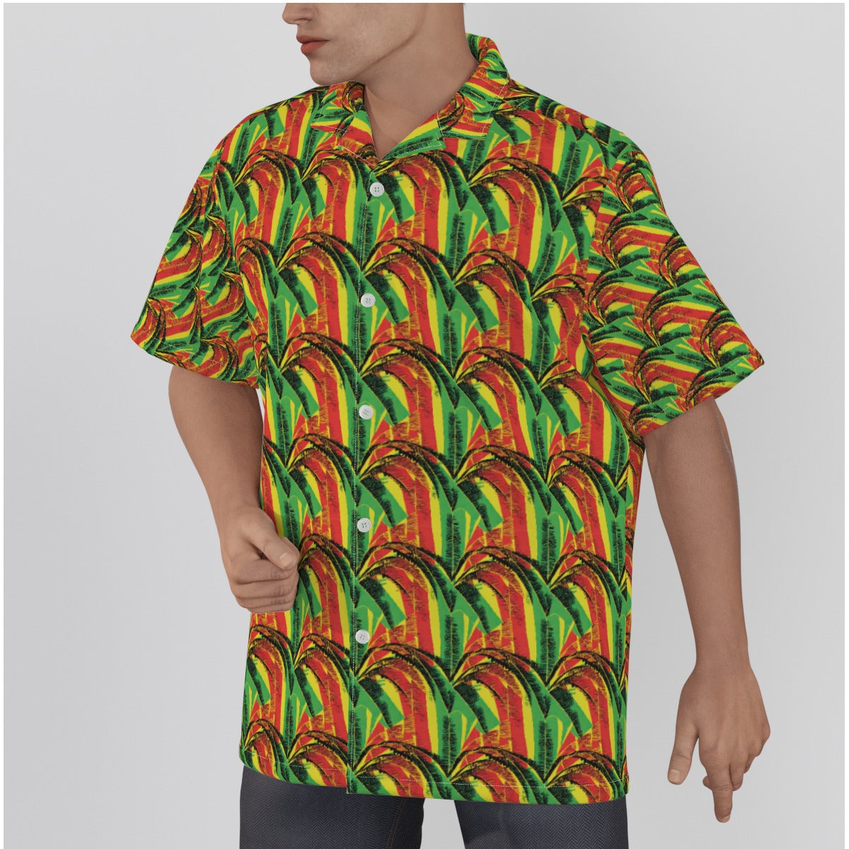 Rasta Resort Wear Men's Hawaiian Shirt, Resort Wear, Cruise Attire, Summer Essential Shirt