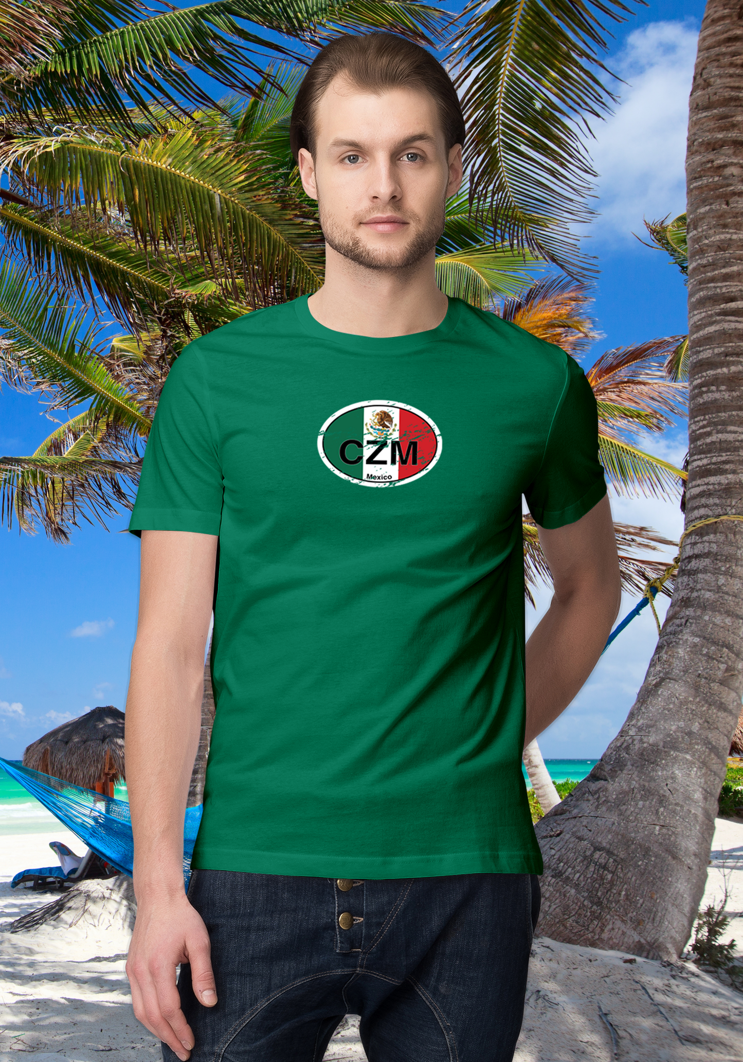 Cozumel Men's Flag T-Shirt Souvenirs - My Destination Location