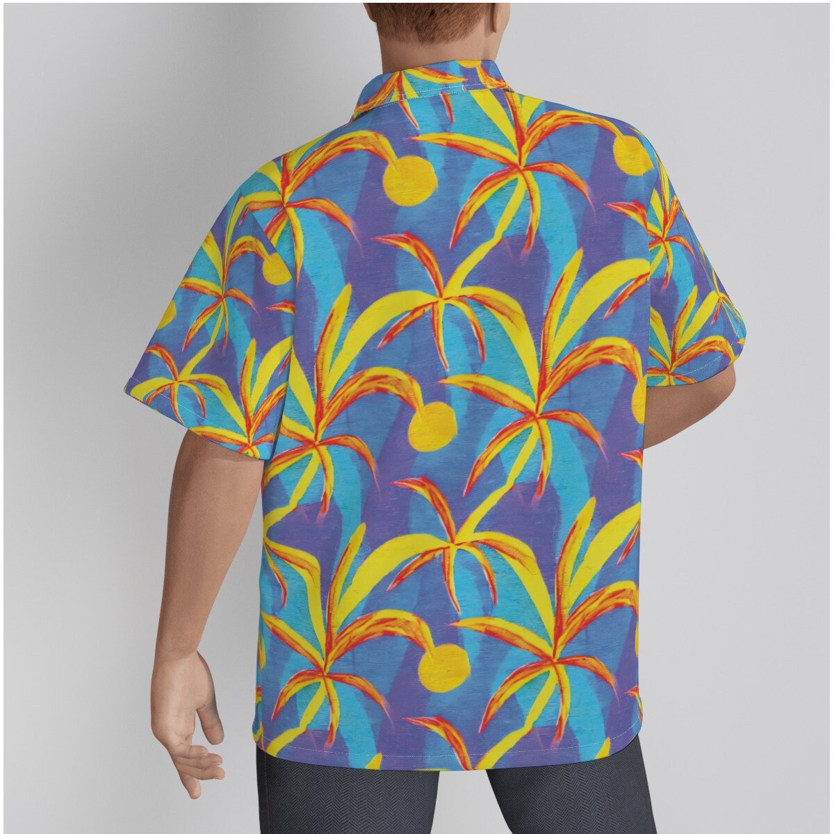 Summer Essential Exotic Palm Tree Men's Hawaiian Shirt