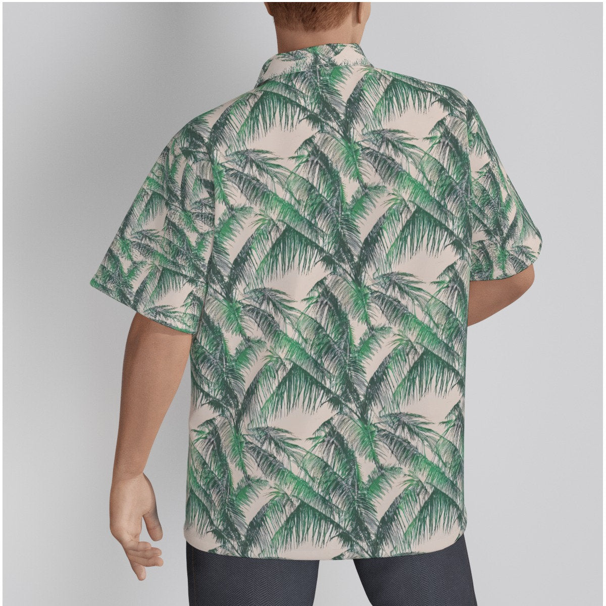 Caribbean Paradise Found Men's Palm Hawaiian Shirt