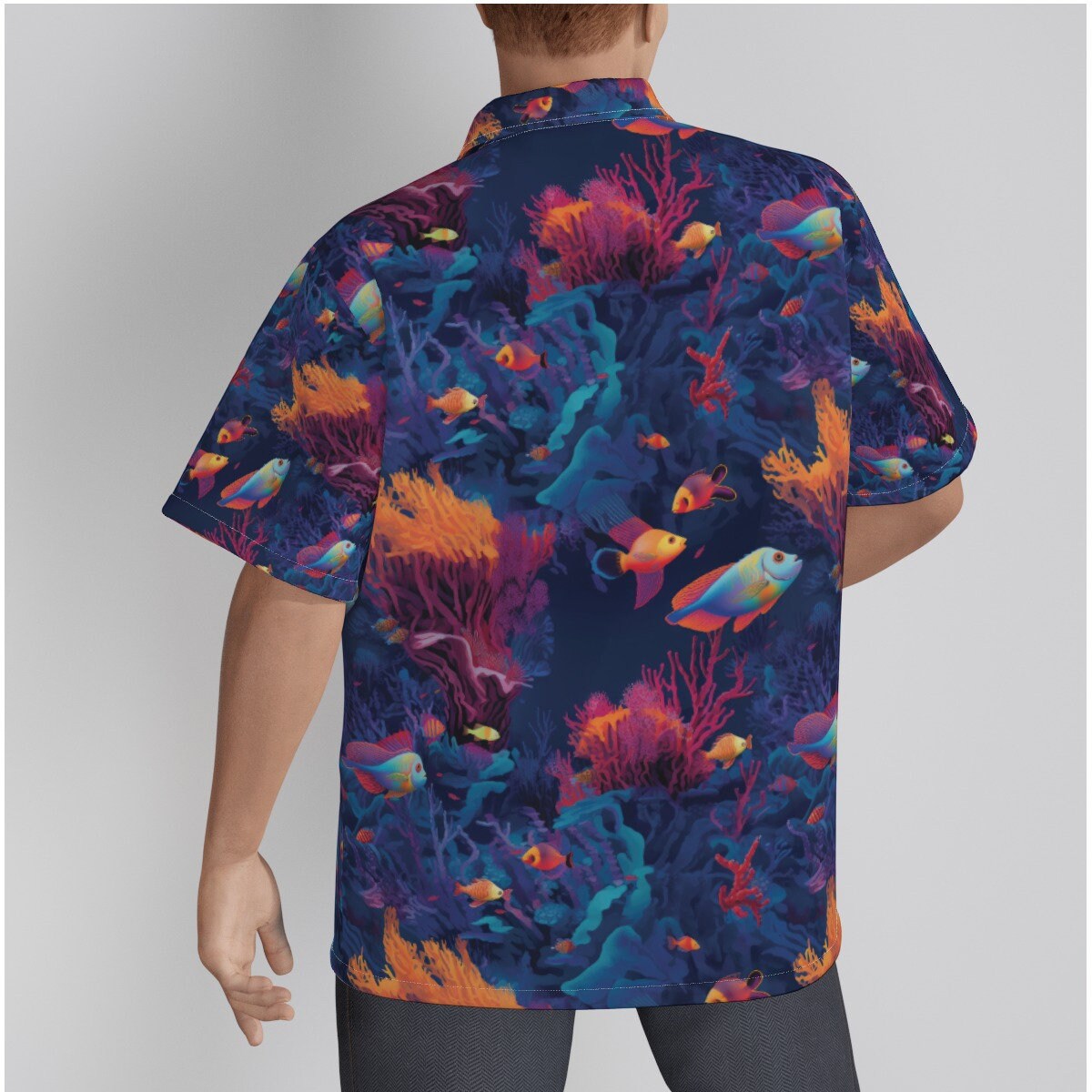The Blue Tropical Ocean Men's Hawaiian Shirt
