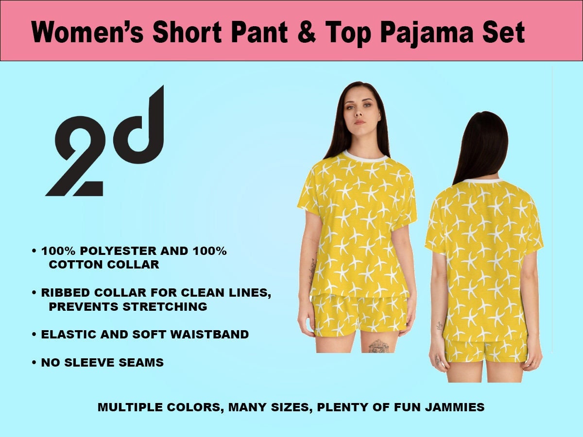 Yellow Summer Pajamas, Comfy Chic PJs, Cozy Sleep Jammies, Cool PJs, Cute Jammies, Sleep in Comfort, Soft Loungewear, Summertime Slumber