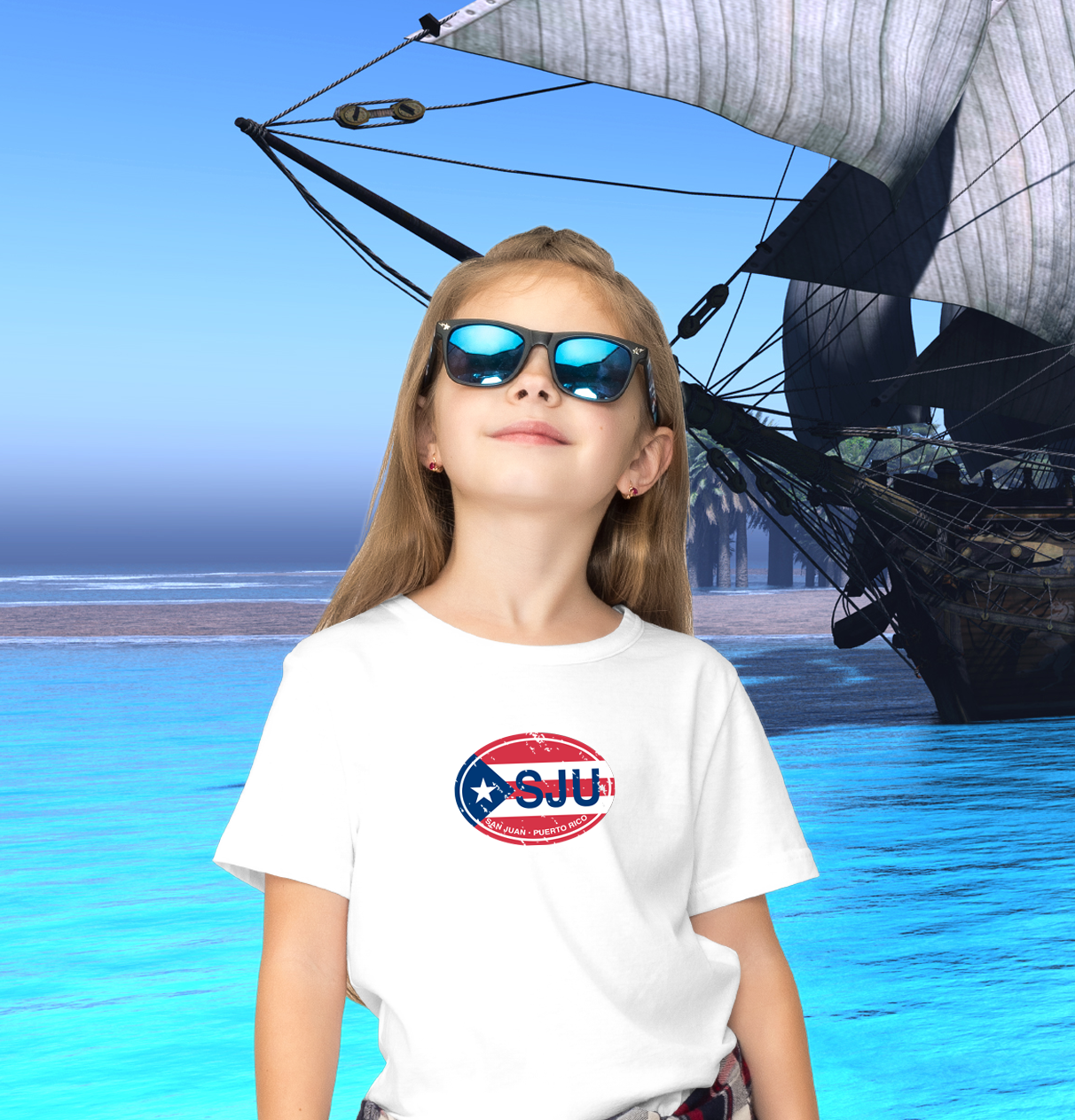 San Juan Flag Youth T-Shirt - My Destination Location