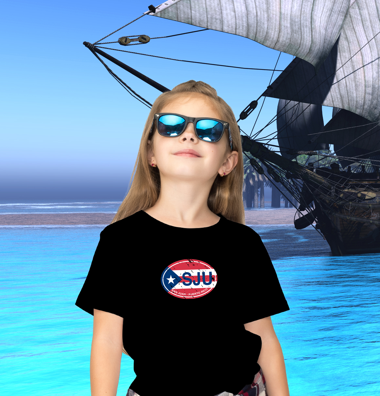 San Juan Flag Youth T-Shirt - My Destination Location