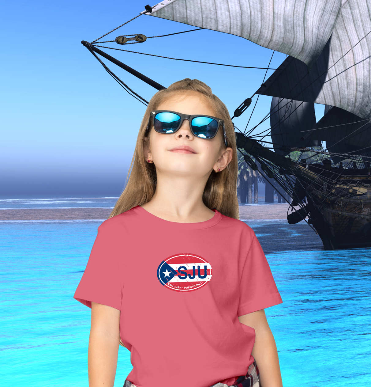 San Juan Flag Youth T-Shirt - My Destination Location