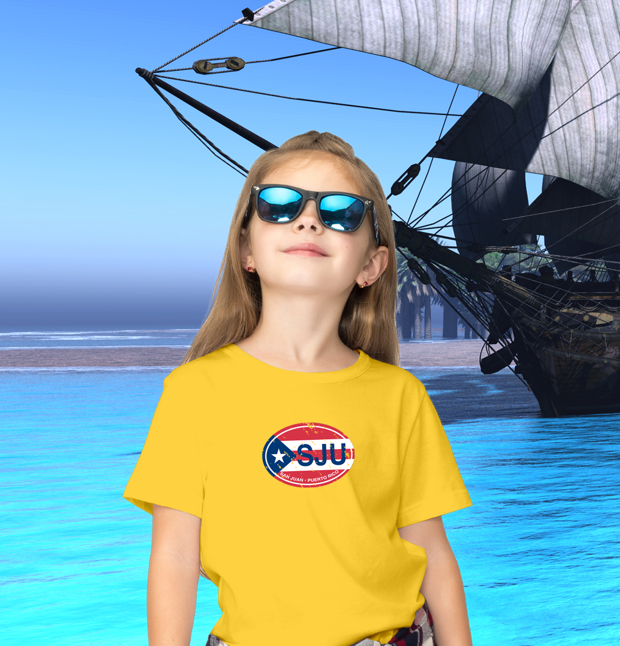 San Juan Flag Youth T-Shirt - My Destination Location