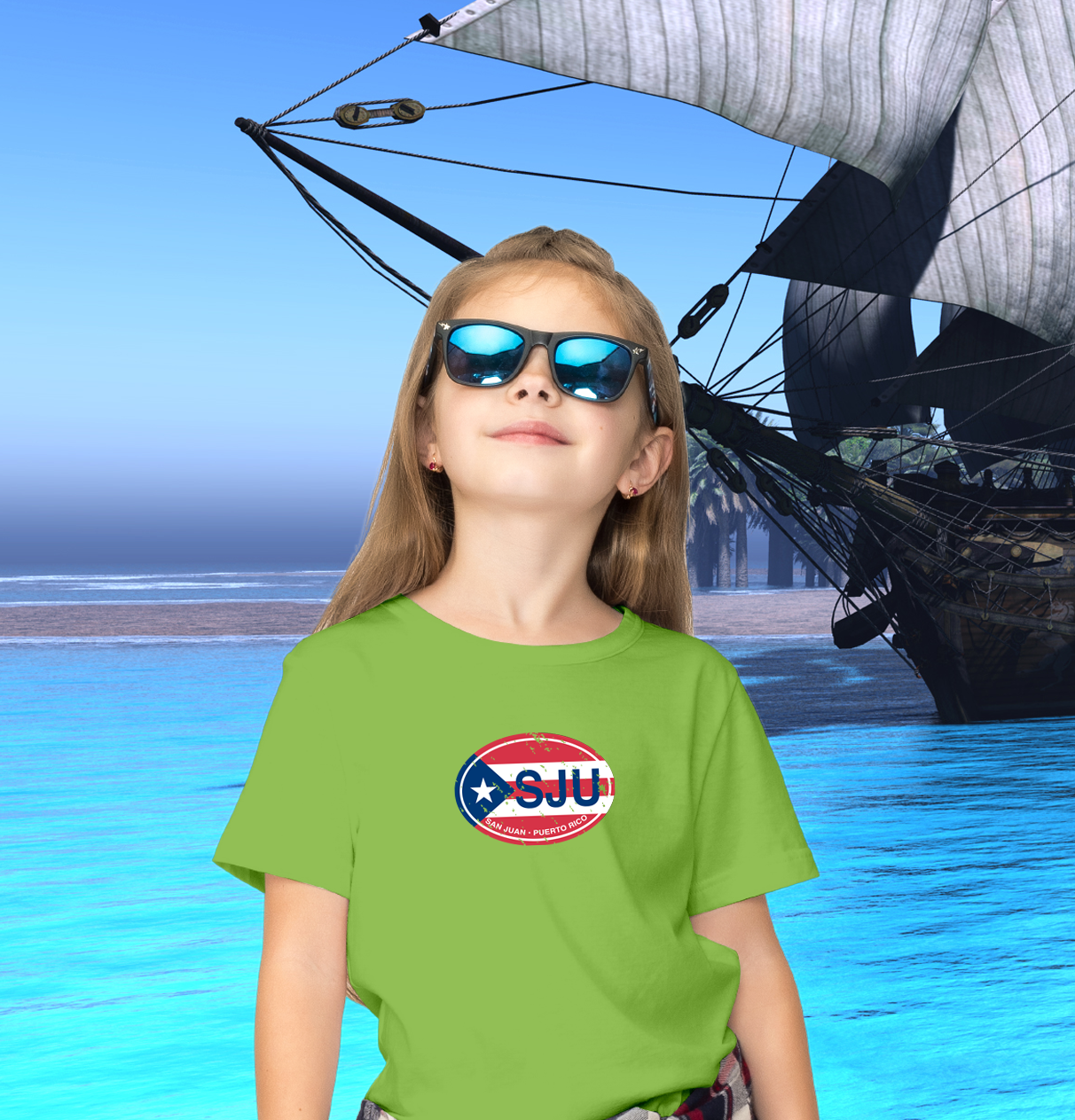 San Juan Flag Youth T-Shirt - My Destination Location