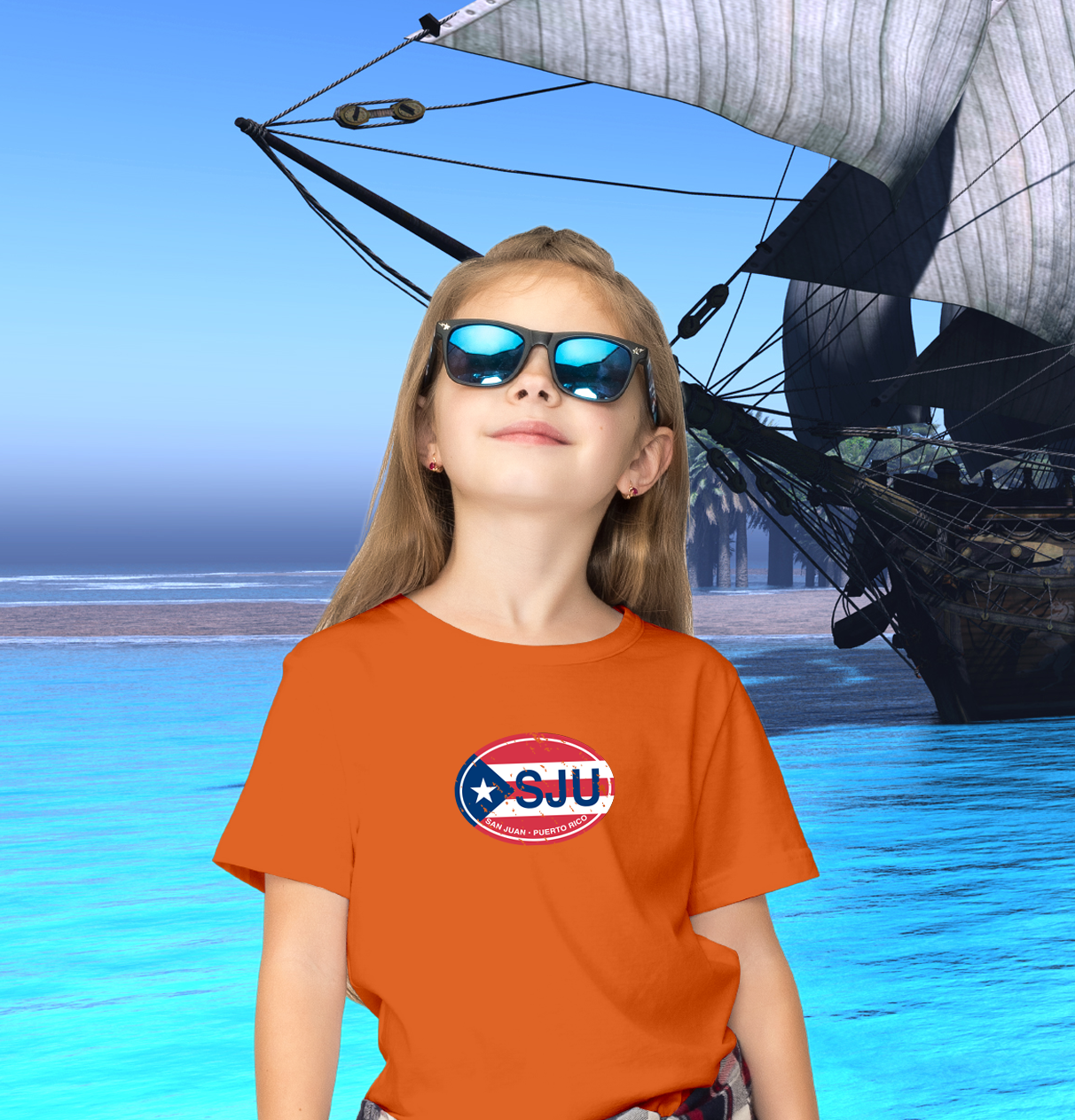 San Juan Flag Youth T-Shirt - My Destination Location