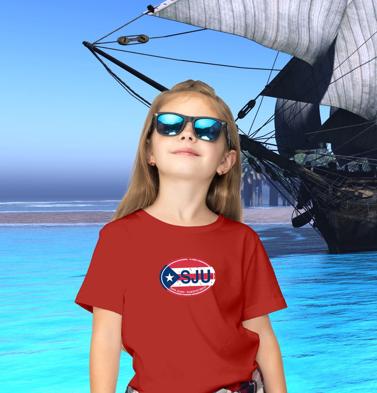 San Juan Flag Youth T-Shirt - My Destination Location