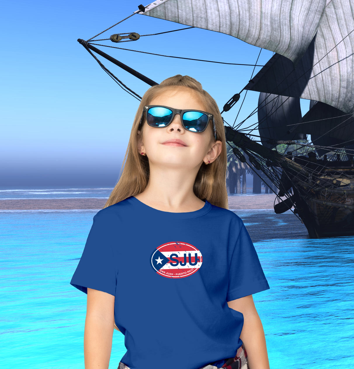 San Juan Flag Youth T-Shirt - My Destination Location