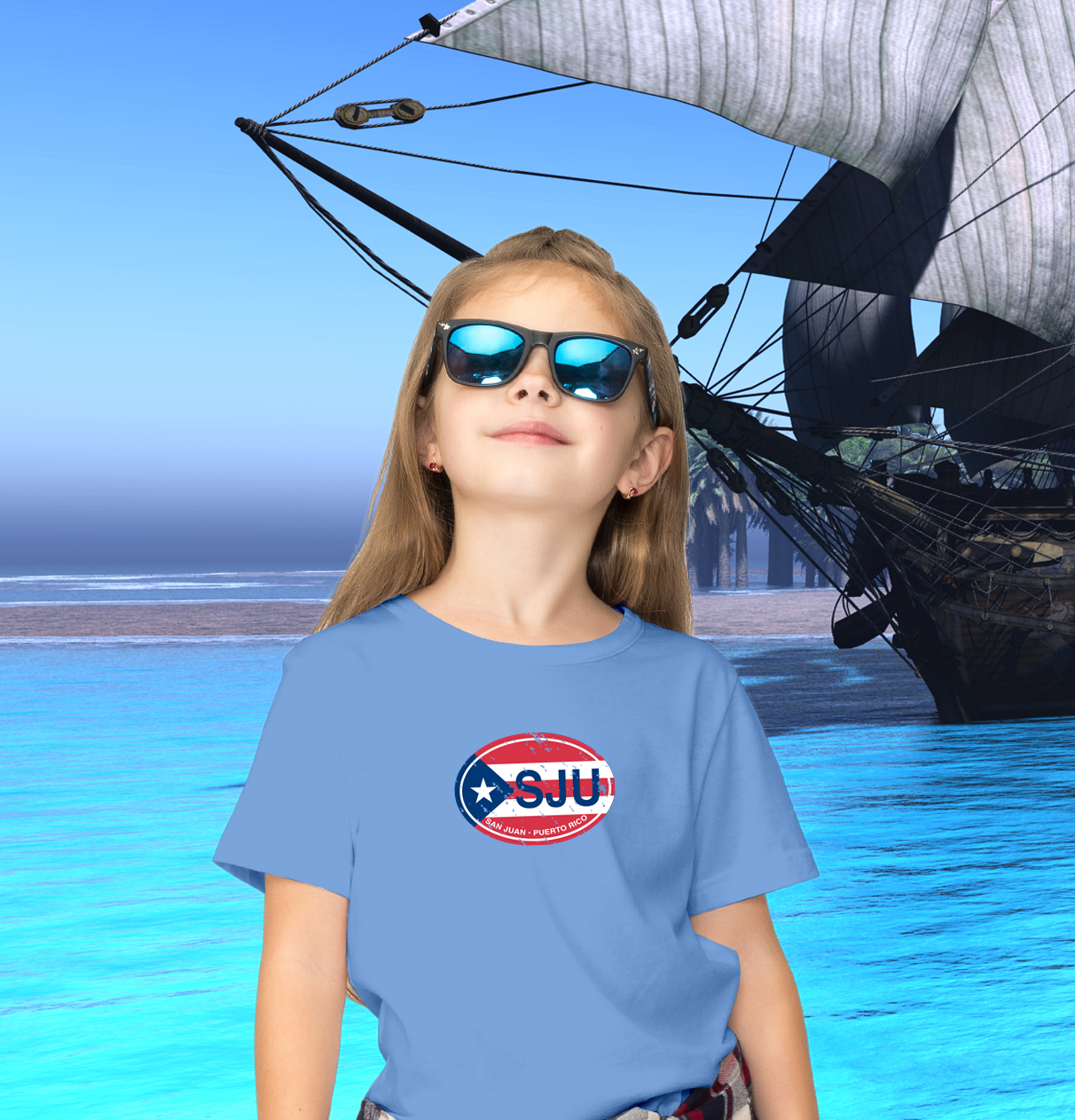 San Juan Flag Youth T-Shirt - My Destination Location