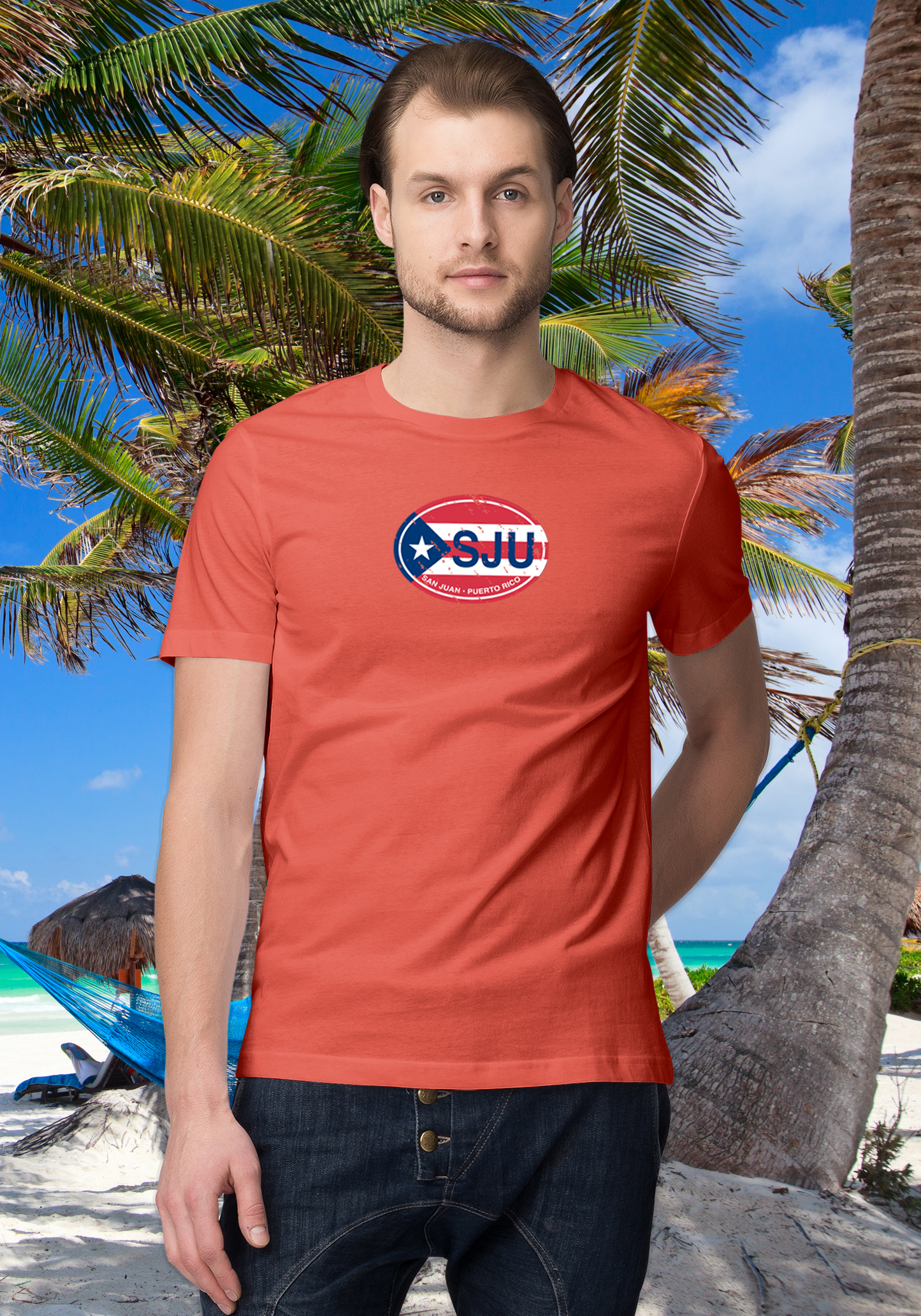 San Juan Puerto Rico Men's Flag T-Shirt Souvenirs - My Destination Location