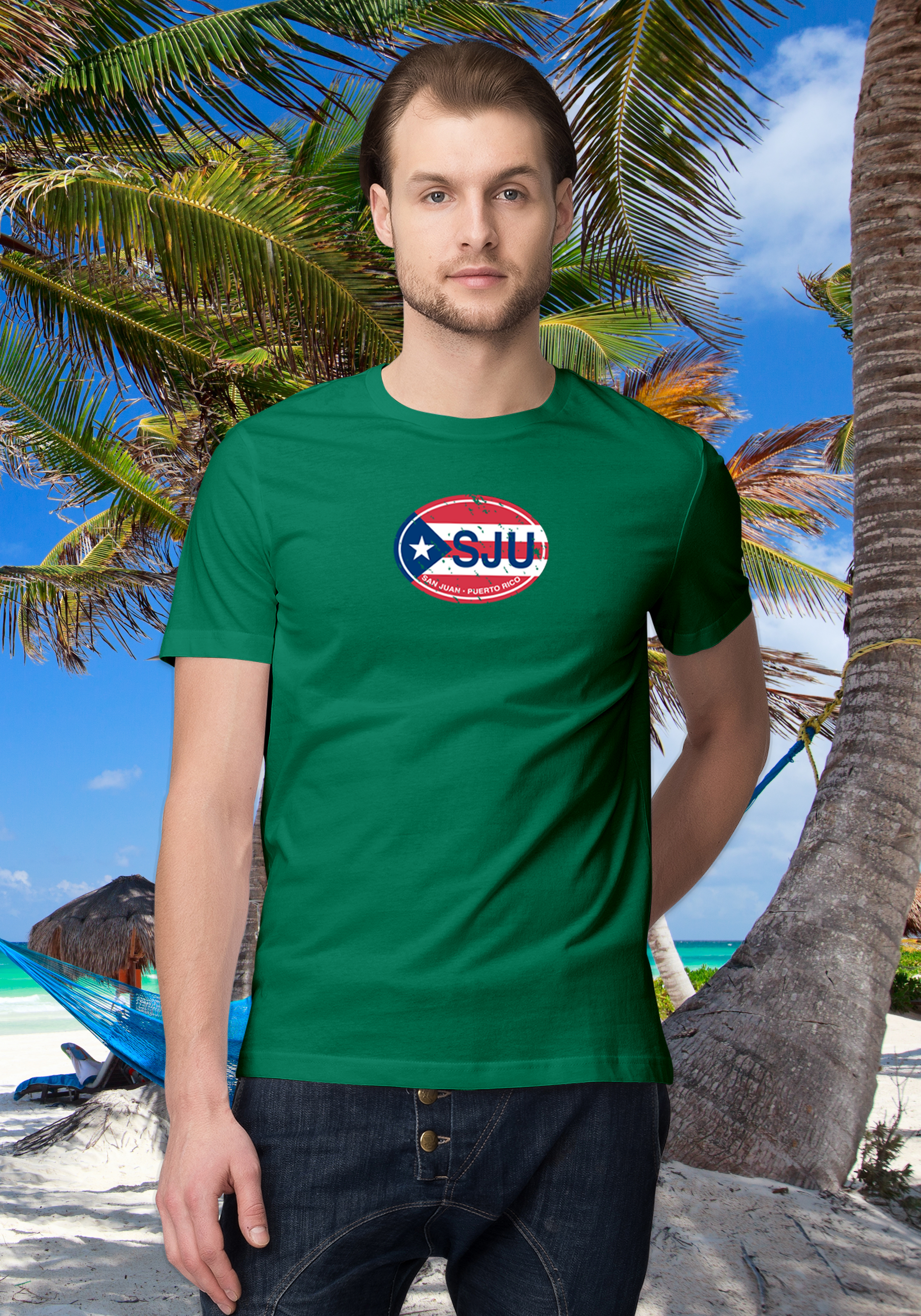 San Juan Puerto Rico Men's Flag T-Shirt Souvenirs - My Destination Location