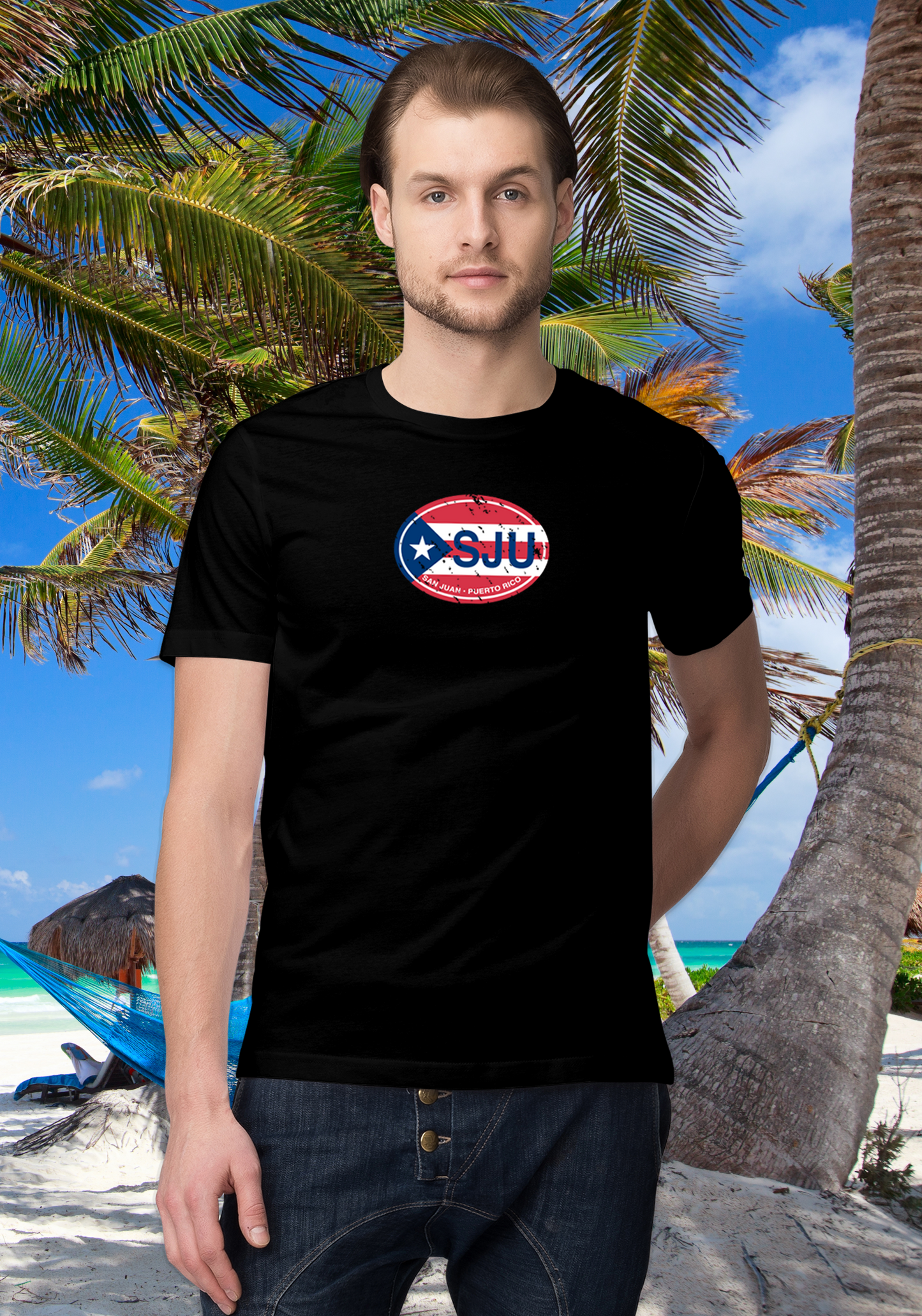 San Juan Puerto Rico Men's Flag T-Shirt Souvenirs - My Destination Location