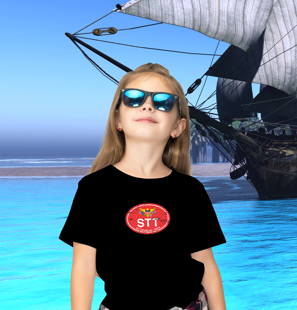St Thomas Flag Youth T-Shirt - My Destination Location